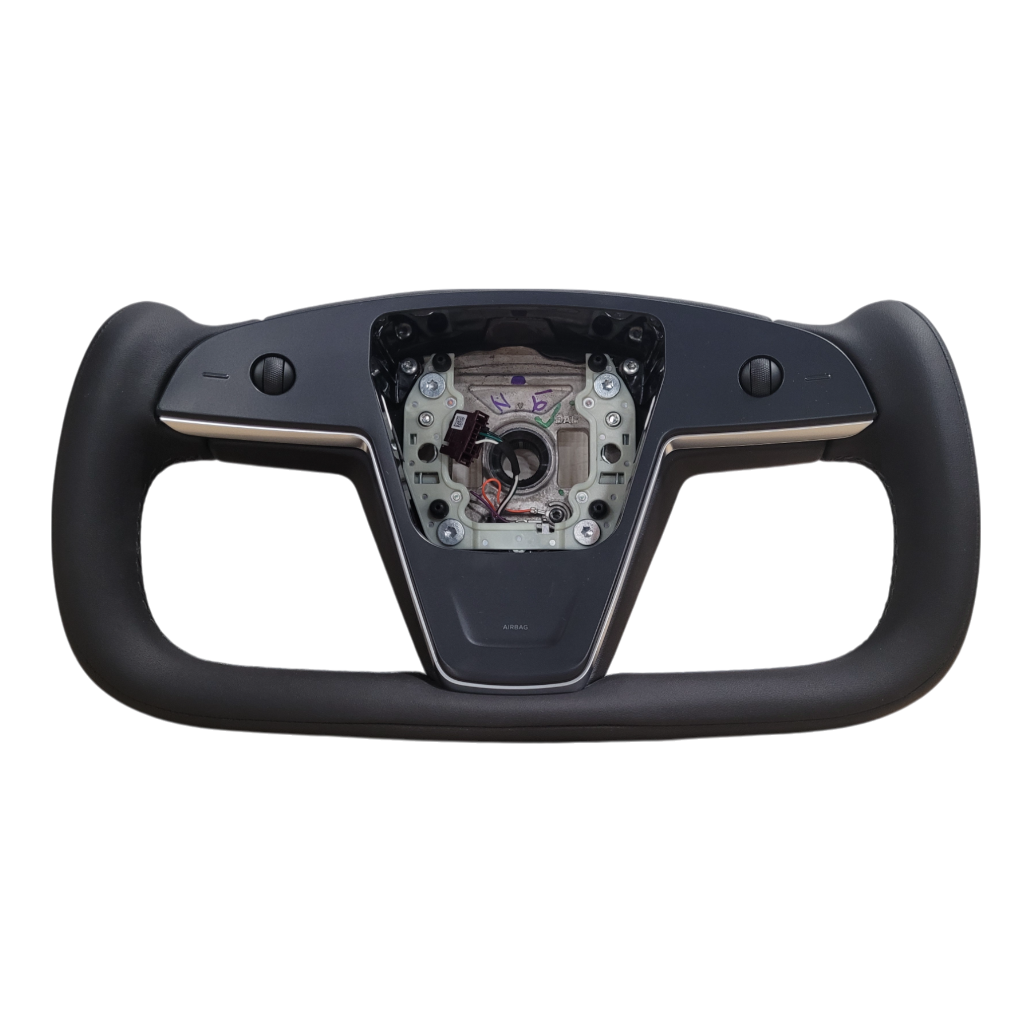TESLA MODEL S / X YOKE STEERING WHEEL ASSEMBLY PUR - MECHANICAL HORN - NEW ORIGINAL - Pièce NUMÉRO : 1965131-00-C TESLA MODEL S / X YOKE STEERING WHEEL ASSEMBLY PUR - MECHANICAL HORN - NEW ORIGINAL - Pièce NUMÉRO : 1965131-00-C