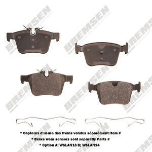 REAR CERAMIC PADS BREMSEN POLESTAR 2 - AFTERMARKET - PART NUMBER: BCD1821