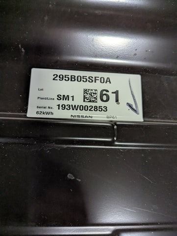 295B0-5SF0A Nissan Leaf Gen 2 2019 62kwh battery