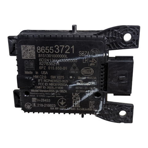 CHEVROLET EQUINOX EV REAR BUMPER LEFT SIDE BLIND SPOT SENSOR MODULE 86553721