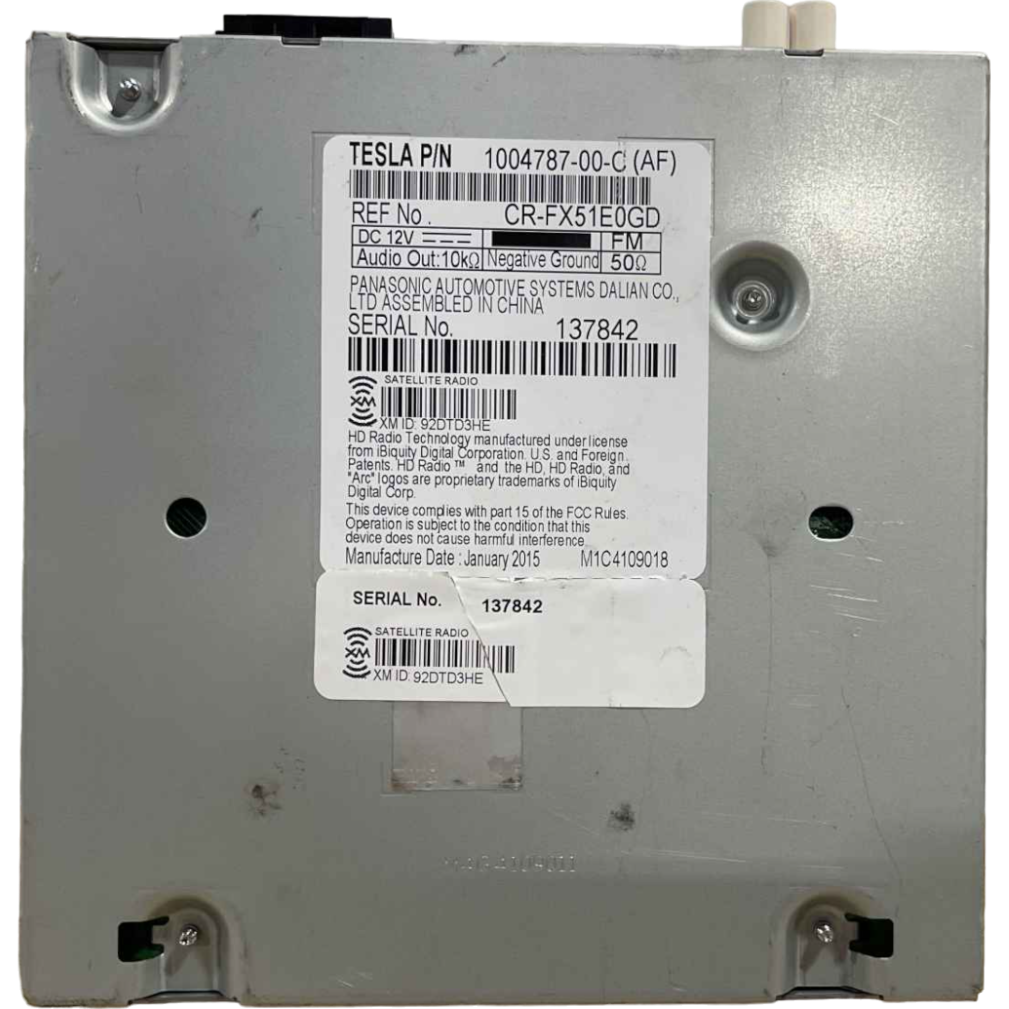 Tuer Module TESLA MODEL S XM SATELLITE RADIO RECEIVER TUNER MODULE UNIT 1004787-00