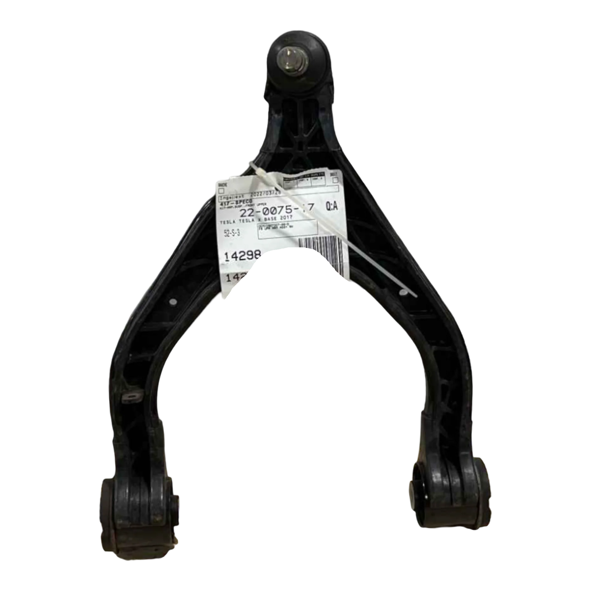 TESLA MODEL XFRONT UPPER CONTROL ARM ASSEMBLY RIGHT HAND 1027327-00-D