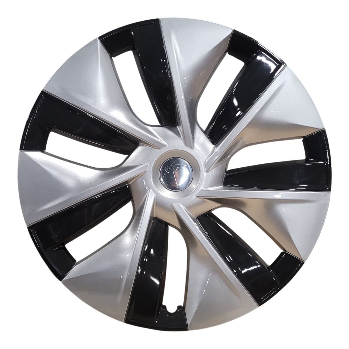 TESLA MODEL 3/Y TESLA MODEL Y WHEEL COVER - 19 INCH GEMINI - SILVER - AFTERMARKET - OEM PART NUMBER : 1044235-00-C