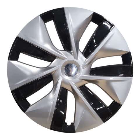 TESLA MODEL 3/Y TESLA MODEL Y WHEEL COVER - 19 INCH GEMINI - SILVER - AFTERMARKET - OEM PART NUMBER : 1044235-00-C