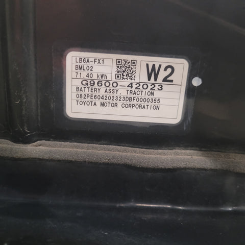 G9600-42023 Toyota BZ4X 40kWh Battery