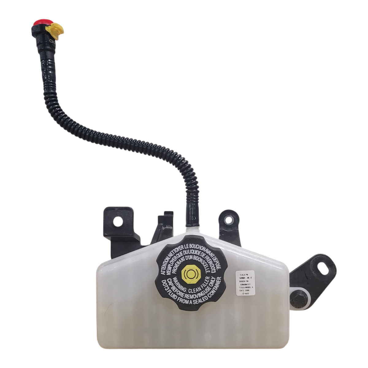 TESLA MODEL X REMOTE BRAKE FLUID RESERVOIR, LEFT HAND DRIVE 1620681-00-A