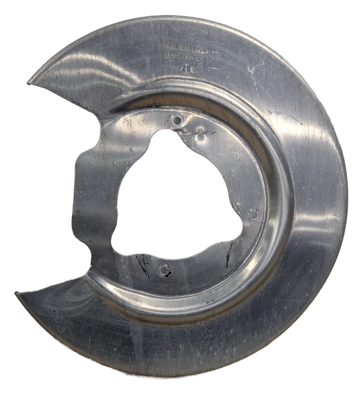 TESLA MODEL 3 BRAKE SHIELD - REAR- RIGHT HAND 2017-2023 - USED - OEM PART NUMBER : 1344664-00-A