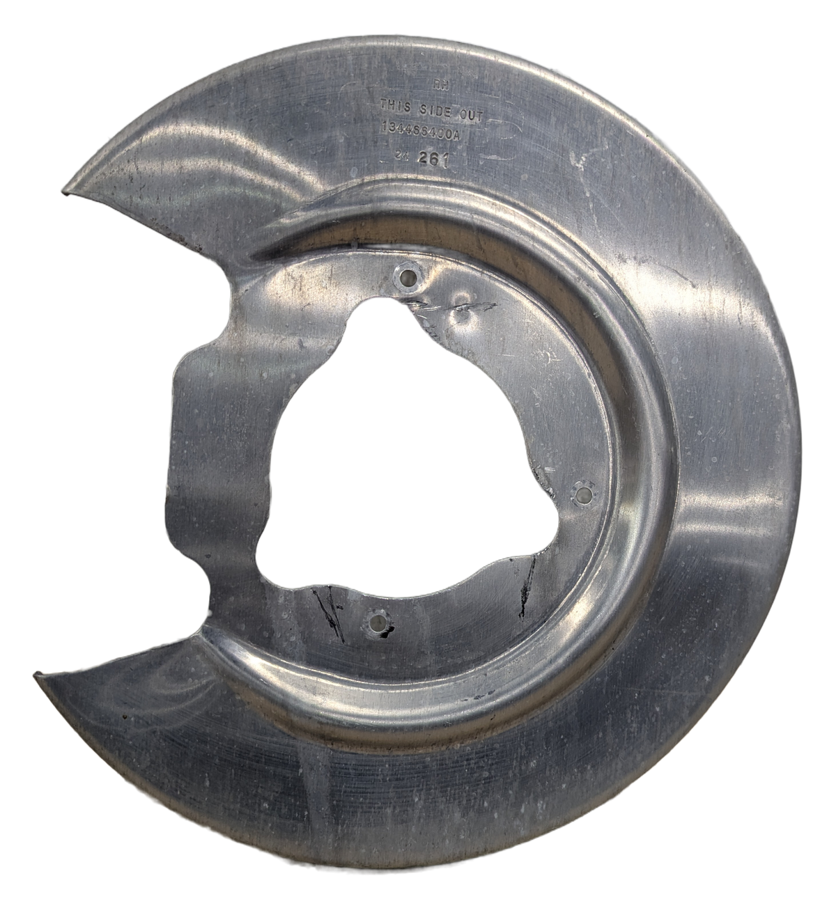 TESLA MODEL 3 BRAKE SHIELD - REAR- RIGHT HAND 2017-2023 - USED - OEM PART NUMBER : 1344664-00-A