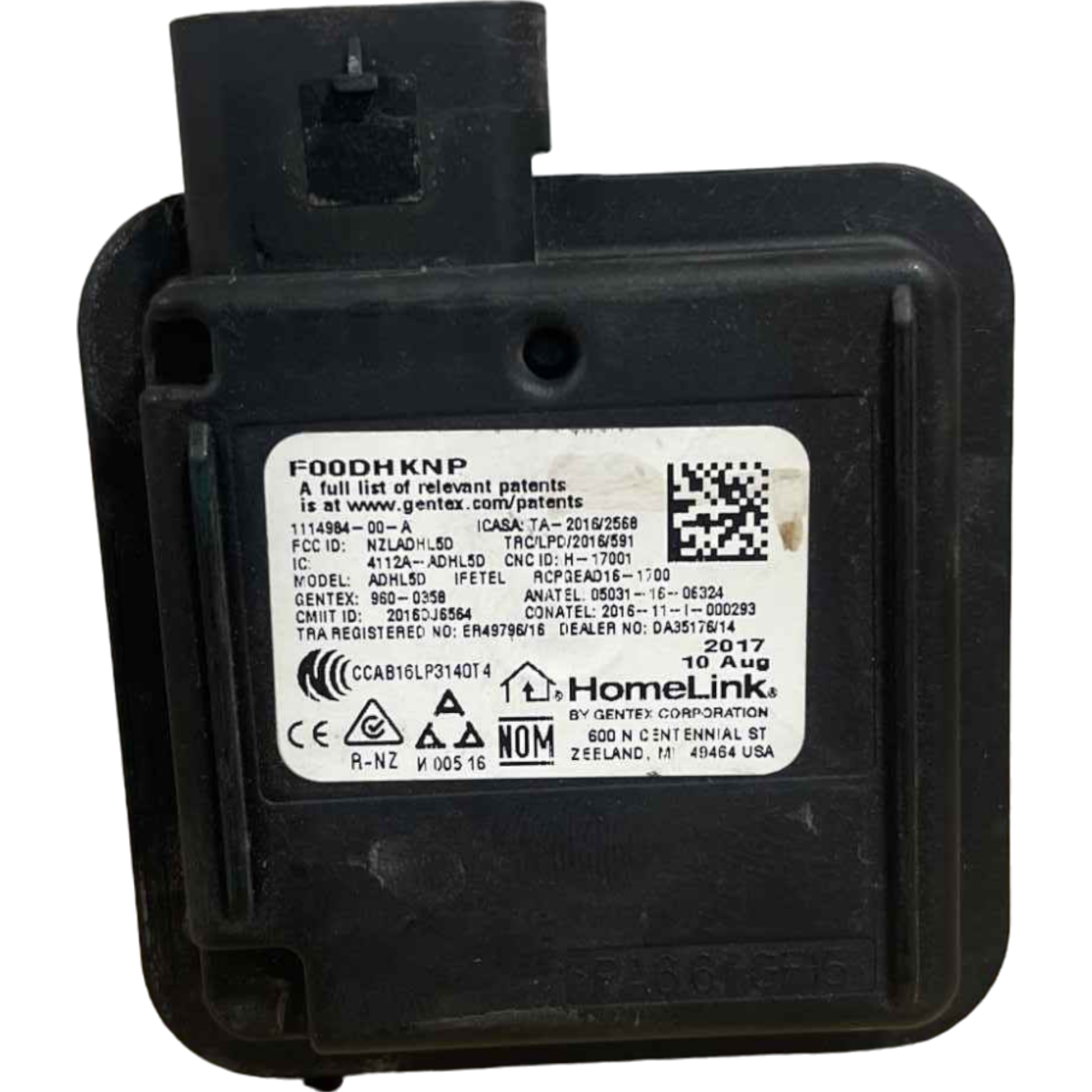 Home Link Module TESLA MODEL X MODULE, HOMELINK V, OPTION 2 1114984-00-A