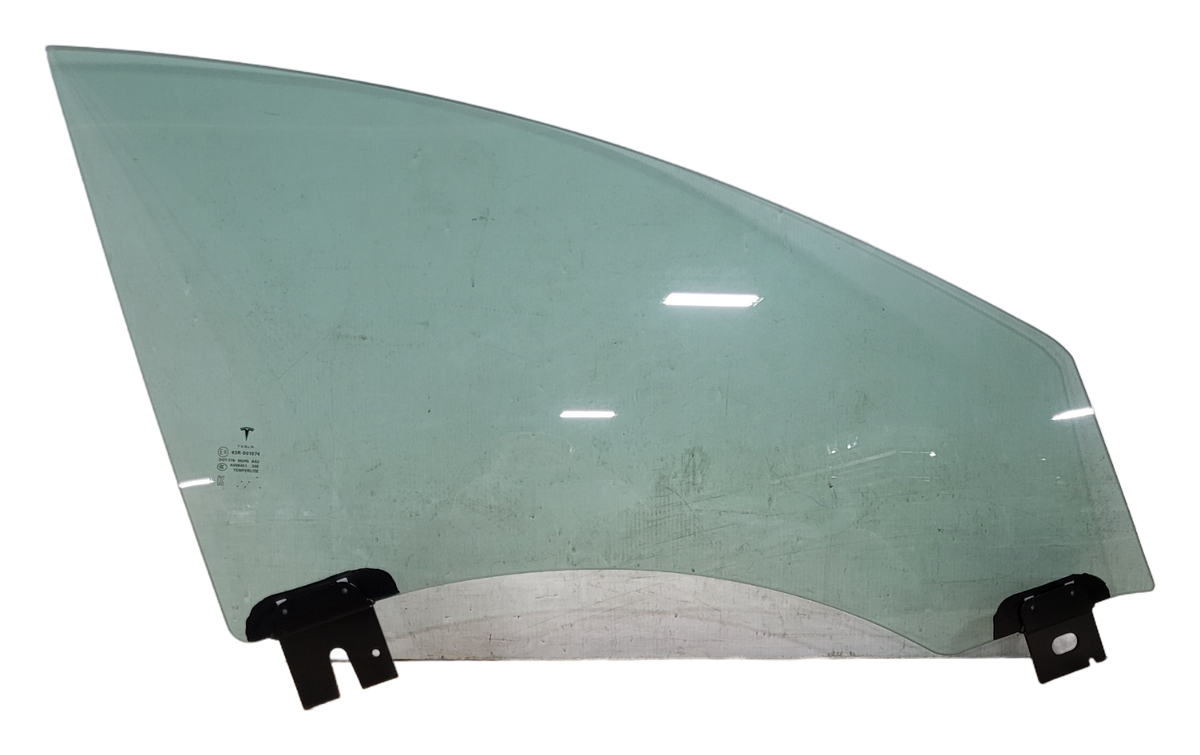TESLA MODEL S MOVING SIDE GLASS - FRONT DOOR - RIGHT HAND - NEW ORIGINAL - PART NUMBER : 6006647-00-E