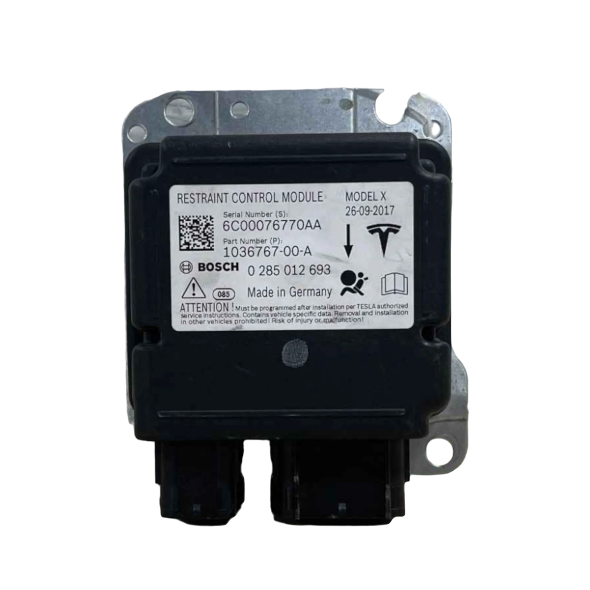 TESLA MODEL X MX-RESTRAINT CONTROL MODULE 1036767-00-A