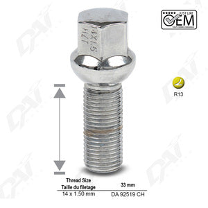 WHEEL LUG BOLT DAI WHLS VOLKSWAGEN ID.4 - AFTERMARKET - PART NUMBER: DA92519CH