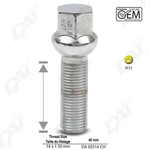 WHEEL LUG BOLT DAI WHLS VOLKSWAGEN ID.4 - AFTERMARKET - PART NUMBER: DA92514CH