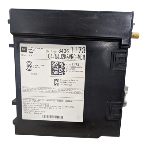 RÉCEPTEUR CHEVROLET VOLT 2e GÉNÉRATION 84361173