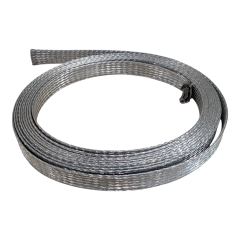 BRAIDED GND STRAP GAUGE 2, 7/8W, 3/32THK, 25 FEET - 207102