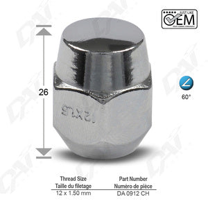 WHEEL LUG NUT DAI WHLS KIA SOUL EV - AFTERMARKET - PART NUMBER: DA0912CH