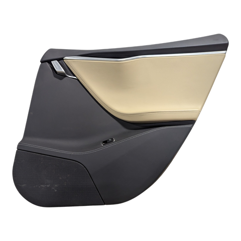 ENSEMBLE DE GARNITURE DE PORTE TESLA MODÈLE S, ARRIÈRE DROIT, PUREAR/PUR/PVCA, COULEUR TAN, 1008105-09-L
