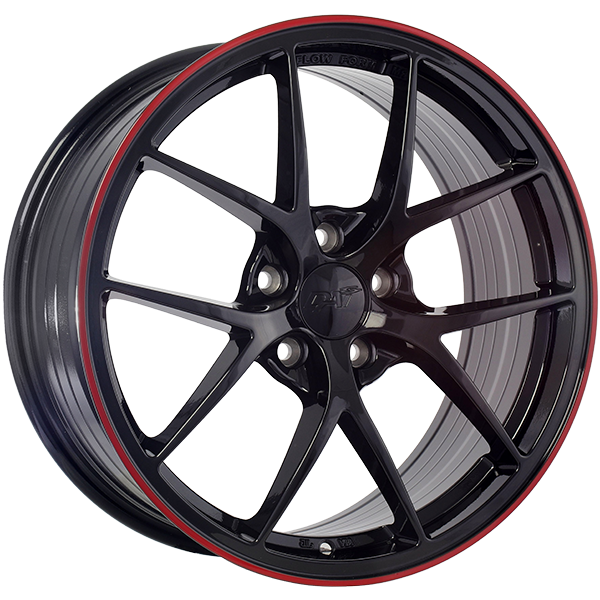 DAI Wheels SKY 18x8.0 5x114.3 ET40 — Gloss Black - Red Line