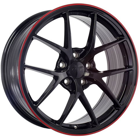 DAI Wheels SKY 18x8.0 5x114.3 ET40 — Gloss Black - Red Line