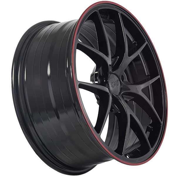 DAI Wheels SKY 18x8.0 5x114.3 ET40 — Gloss Black - Red Line