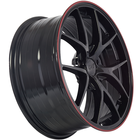 DAI Wheels SKY 18x8.0 5x114.3 ET40 — Gloss Black - Red Line