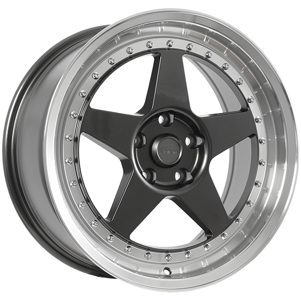720 Form FF15 18x8.5 5x114.3 ET35 — Gunmetal - Machined Lip