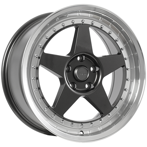 720 Form FF15 18x8.5 5x114.3 ET35 — Gunmetal - Machined Lip