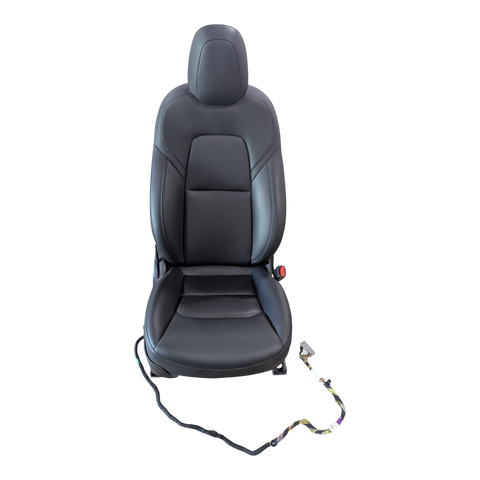 TESLA MODEL 3  FIRST ROW SEAT ASSEMBLY - LEFT HAND DRIVE - RIGHT HAND - BLACK - NO LUMBAR 7654324-91-D