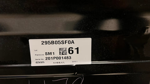 295B0-5SF0A Nissan Leaf Gen 2 2021 62kwh battery