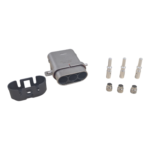 PLUG ASSY INLINE 3 POS 6AWG 80A FOR MALE TERM - KP80-004