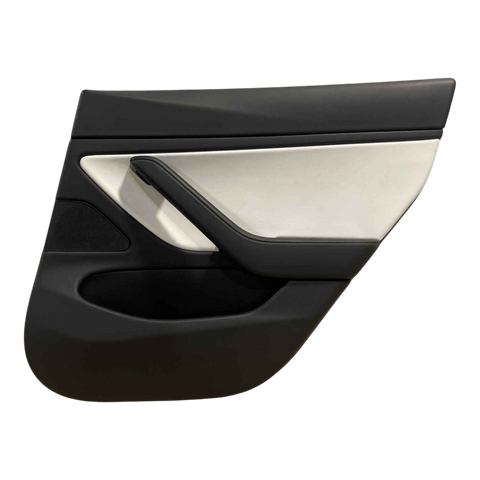 TESLA MODEL 3  DOOR TRIM, REAR LEFT HAND, ASY, PREM WHITE 1090415-02-M