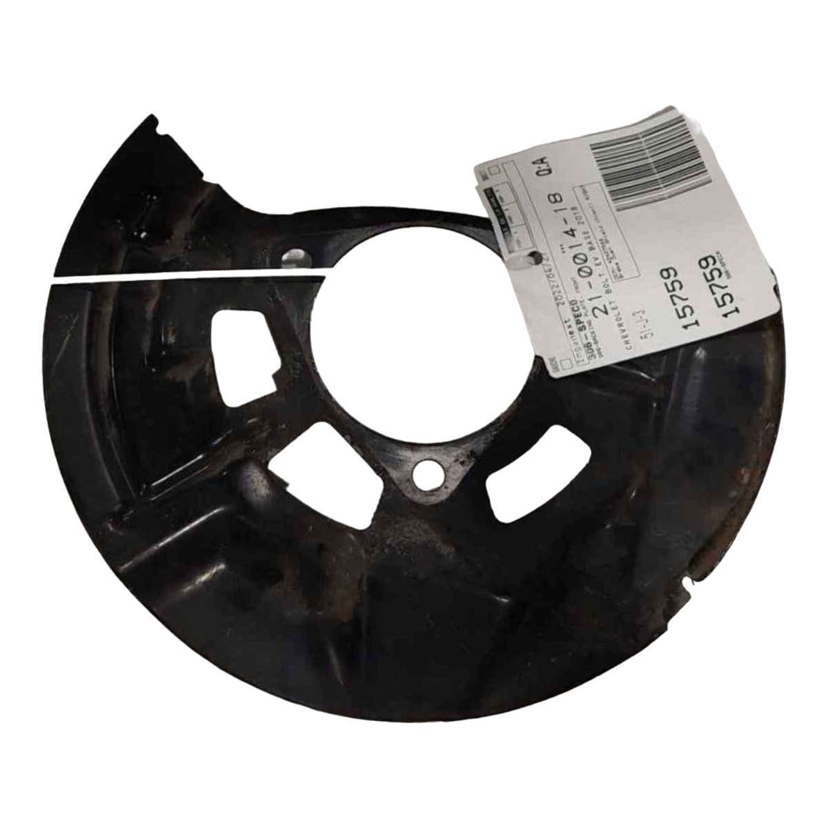 CHEVROLET BOLT EV  FRONT PASSENGER SIDE BRAKE SHIELD 42427549