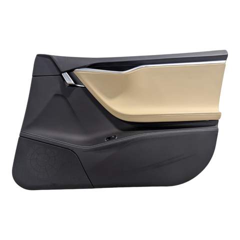 TESLA MODEL S, ENSEMBLE DE GARNITURE DE PORTE AVANT DROITE PURR/PUR/PVC TAN W160MM ADPT 1007936-18-K