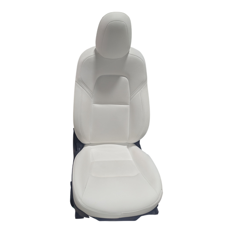 ENSEMBLE DE SIÈGE DE PREMIÈRE RANGÉE POUR TESLA MODEL 3 - CONDUITE À GAUCHE - CONDUITE À DROITE - BLANC - SANS SOUTIEN LOMBAIRE 7654324-02-D
