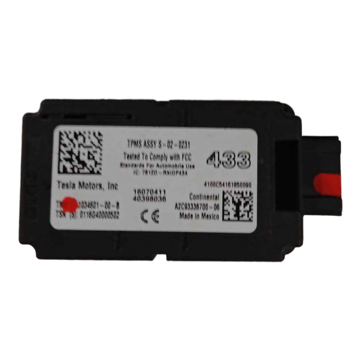 TESLA MODEL S / MODEL X  TPMS CONTI ECU RECEIVER 433 MHZ 1034601-00-B