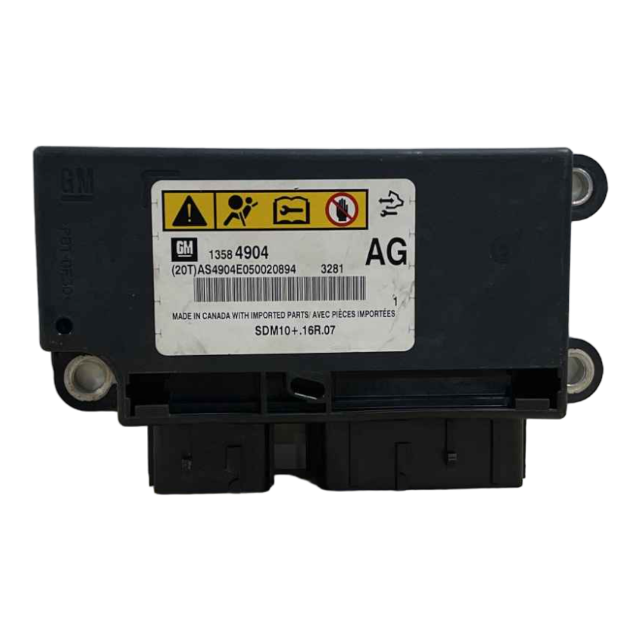 CHEVROLET VOLT GEN 1 MODULE DE DÉTECTION ET DE DIAGNOSTIC DES AIRBAGS 13584904