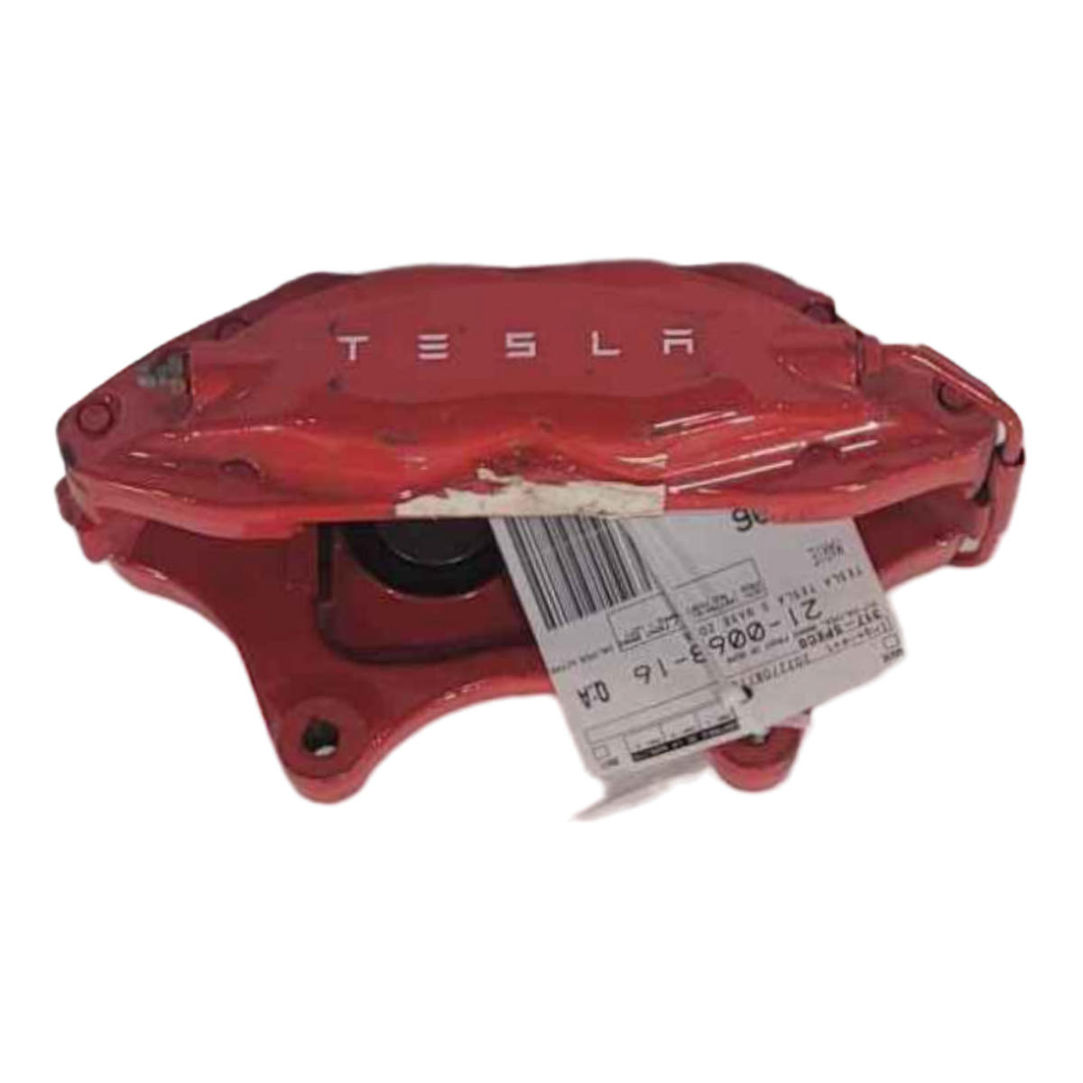 TESLA MODEL S  FRONT BRAKE CALIPER WITHOUT PADS - RED PERFORMANCE - LEFT 1007794-01-D